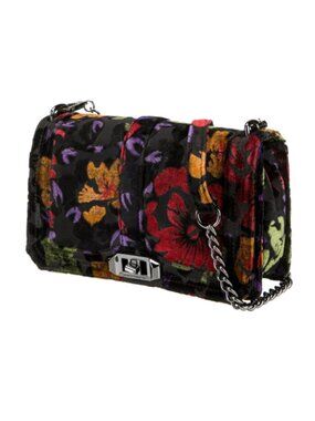 Rebecca Minkoff Chevron Velvet Floral Love Crossbody Bag
